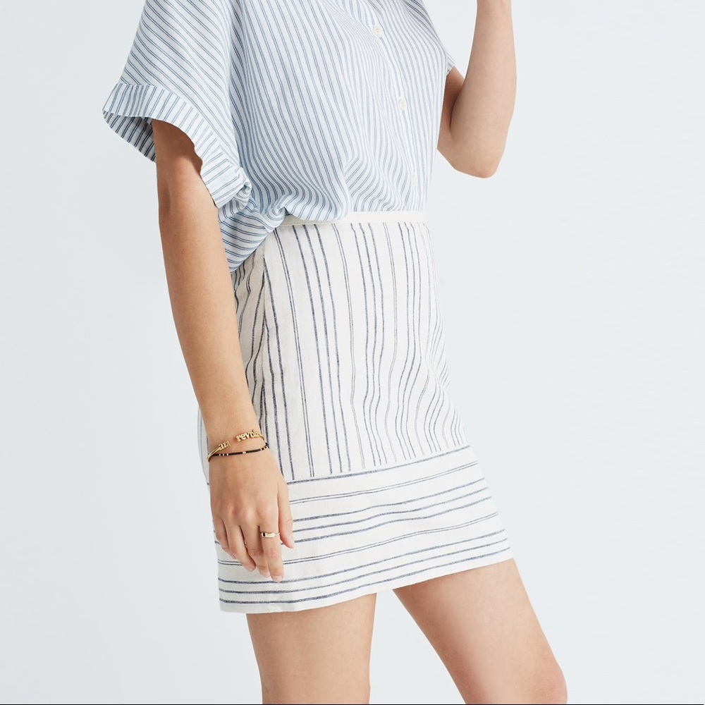 Madewell Contrast Stripe Skirt